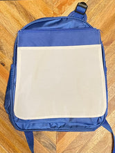 Load image into Gallery viewer, Kids Back Pack With  Removable Sublimation Patch

