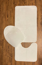 Load image into Gallery viewer, White Blank Memory Foam Bathroom Mats Set of 3 for Sublimation
