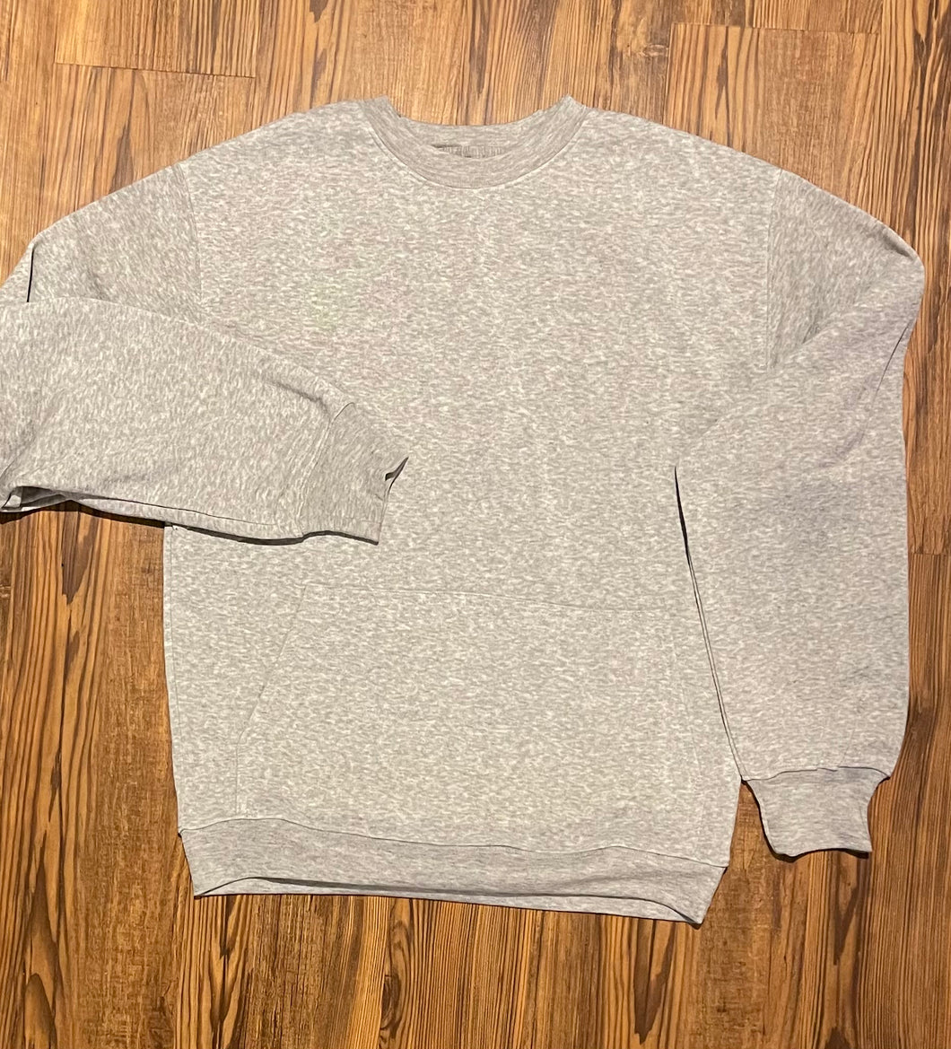 100% Polyester Grey Sweatshirt with front pocket