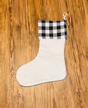 Load image into Gallery viewer, Christmas Buffalo Plaid Stocking Sublimation Ready
